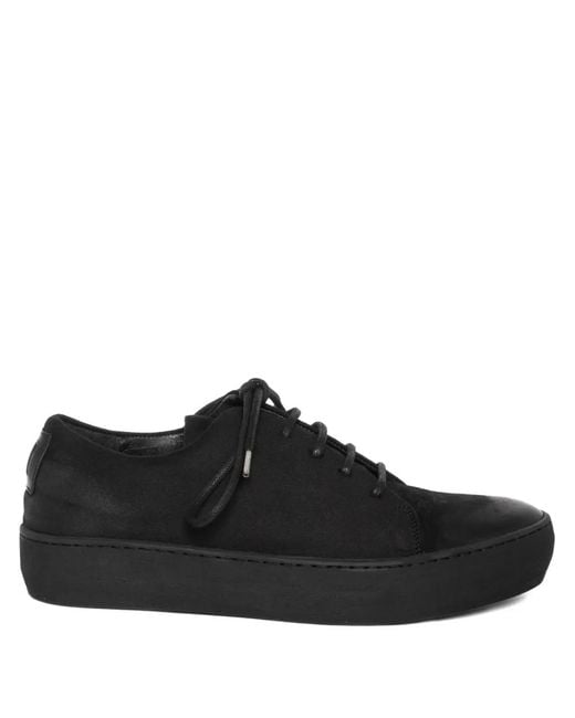 Hannes Roether Black Platform Lace-Up Sneakers for men