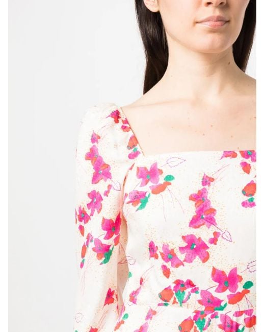 Ba&sh Jurk Met Bloemenprint in het Pink