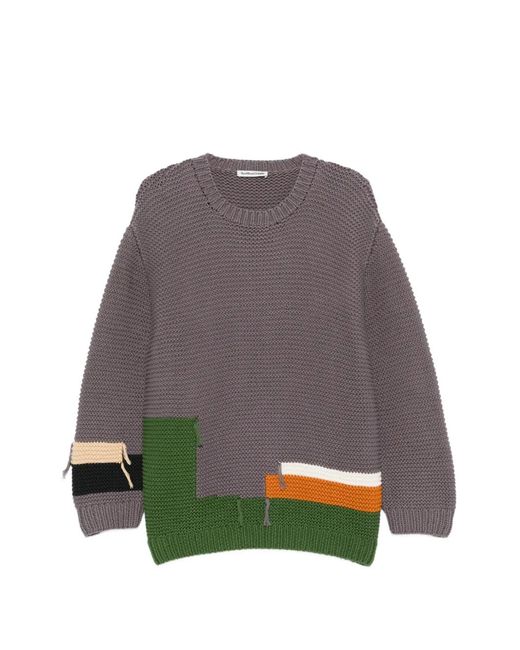 Jersey Con Diseño Patchwork YMC de hombre de color Gray