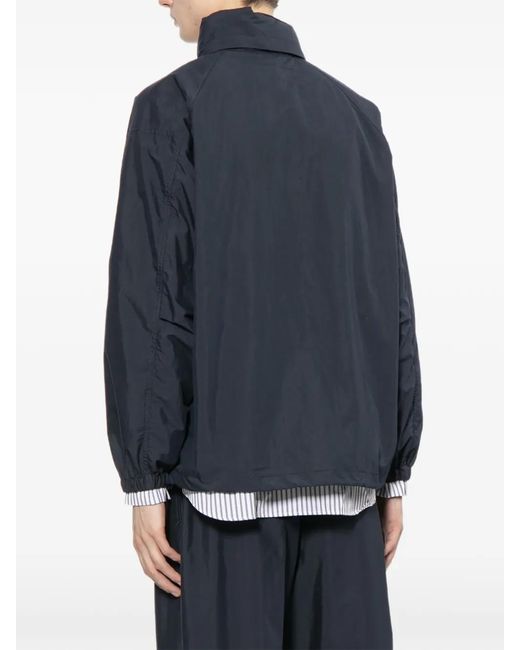 Comme des Garçons Blue High-Neck Raglan-Sleeve Jacket for men