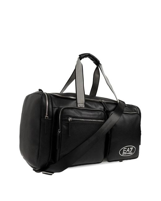 EA7 Black Sac Fourre-Tout À Texture Grainée