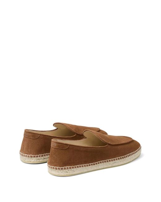 Jimmy Choo White Shenton Cigar Etched Velvet Suede Espadrilles for men