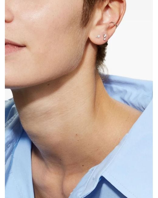 Maria Tash White 18K Invisible-Set Diamond Earring