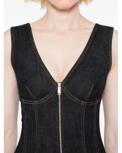 Self-Portrait Black Denim Dress