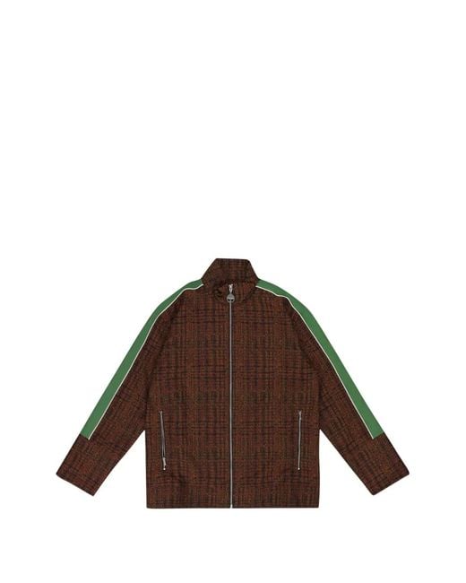Ahluwalia Brown Blitta Check Track Jacket for men