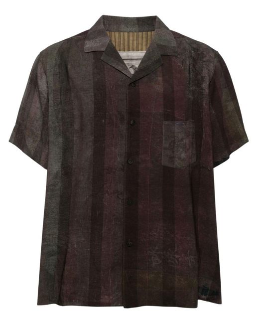 Ziggy Chen Black Striped Cotton Shirt for men