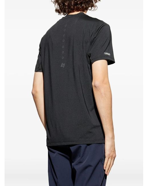 EA7 Black Logo-Print T-Shirt for men