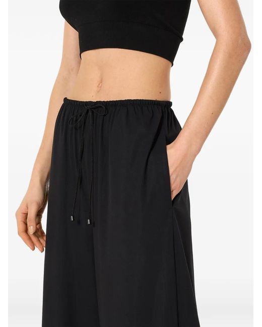 Wolford Black Summer Flow Drawstring Palazzo Pants