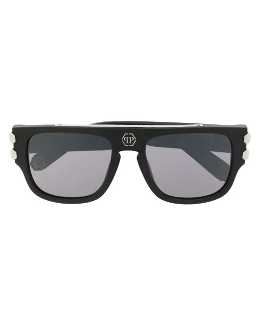 Philipp Plein Black Square-Frame Sunglasses for men