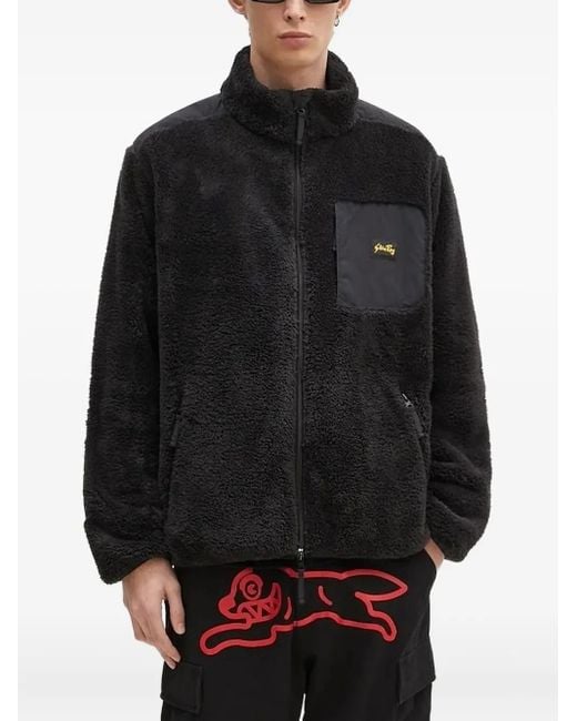 Stan Ray Black Fleece-Panel Long-Sleeve Jacket for men