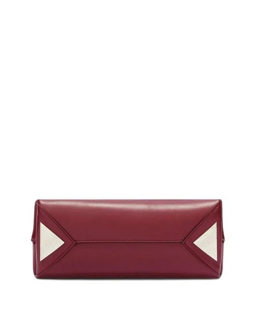 The Attico Red Small Day Off Leather Clutch Bag