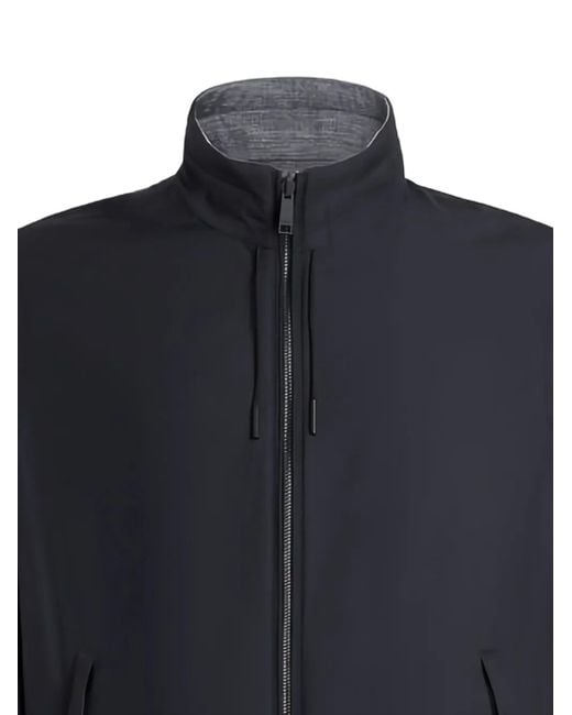 Zegna Blue Zip-Up Jacket for men
