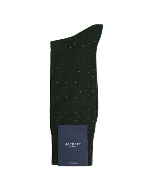 Hackett Black Jacquard Polka-Dot Socks for men