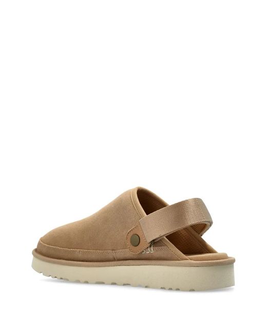 Ugg Brown Logo-Debossed Slippers for men