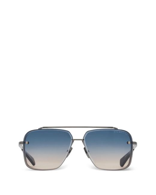 Dita Eyewear Blue Lunettes De Soleil Browline À Effet Dégradé