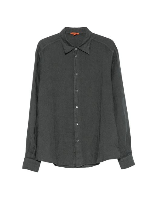 Barena Gray Maridola Telino Long-Sleeve Linen Shirt for men