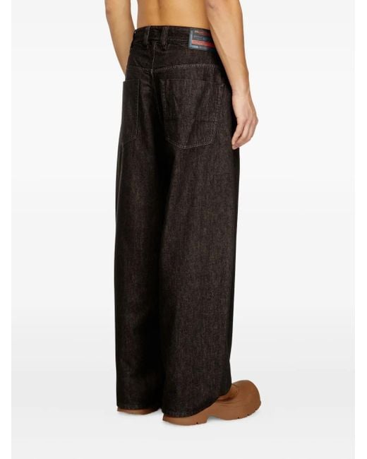 DIESEL Black "1997 D-Enim-M" Wide Leg Jeans Clothing