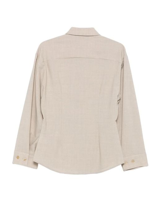 P.A.R.O.S.H. White Button-Fastening Collared Shirt