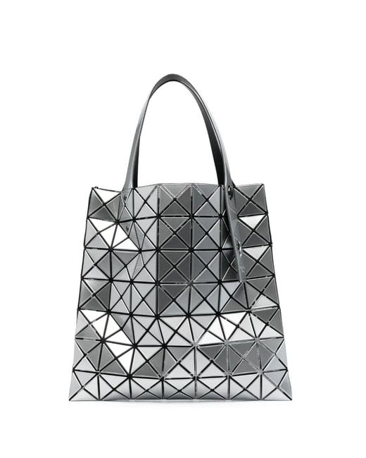 Issey Miyake White Prism Metallic-Finish Tote Bag