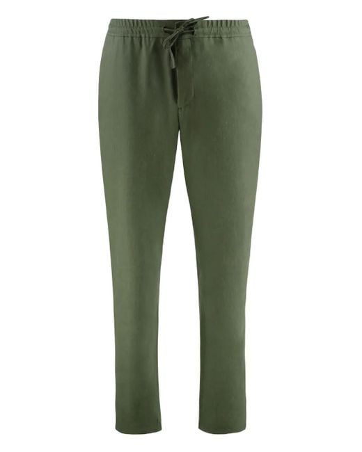 Canali Broek Met Trekkoord Van Wolblend in het Green voor heren
