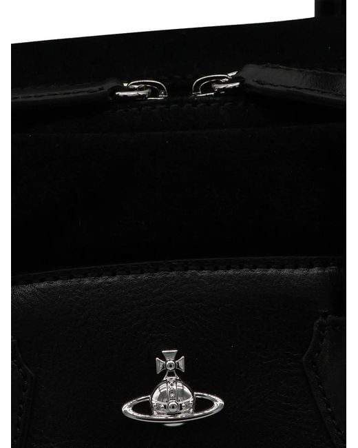 Vivienne Westwood Black Orb Shoulder Bag