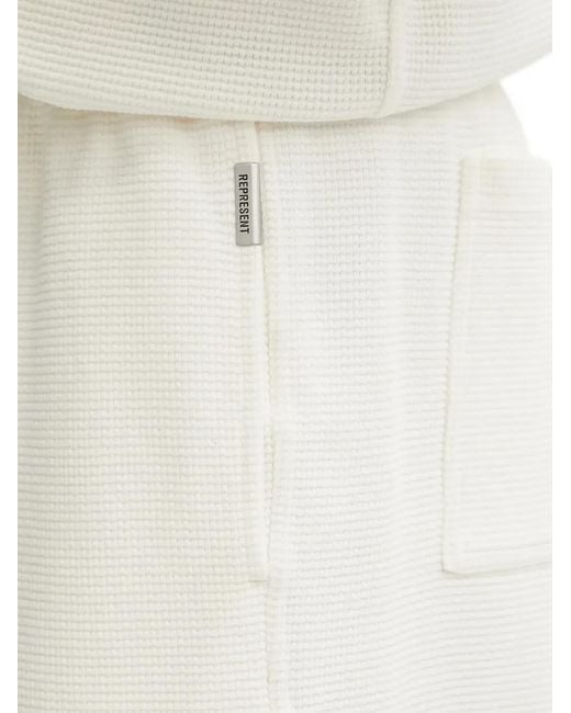 Represent White Drawstring Shorts for men