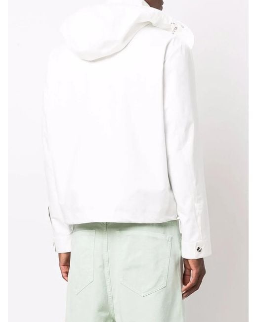 AMI White Cropped Waterproof Jacket