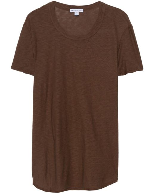 James Perse Brown T-Shirt mit kurzen Ärmeln