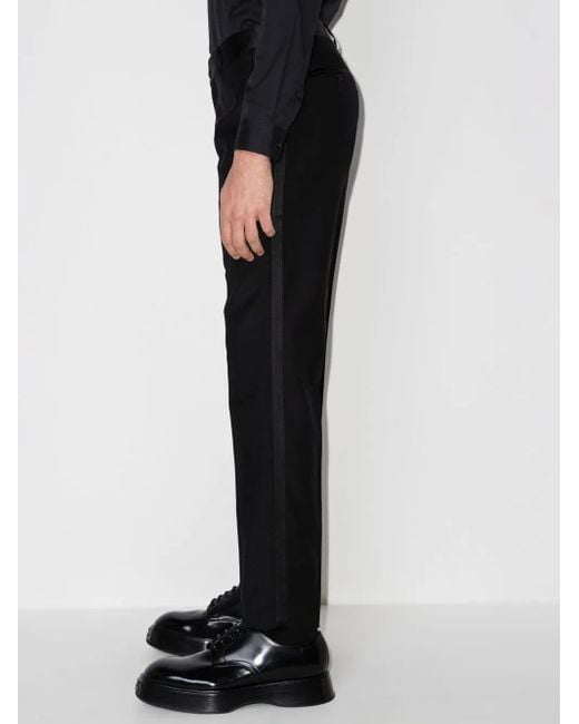 Dolce & Gabbana Black Three-Piece Dinner Suit for men