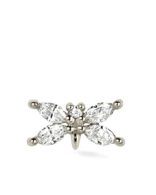 Lark & Berry White 14Kt Butterfly Diamond Stud Earring