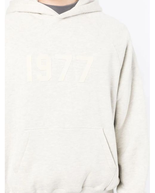 Fear Of God White '1977' Print Hoodie for men