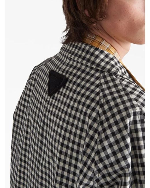 Prada Jas Met Gingham Ruit in het Blue voor heren