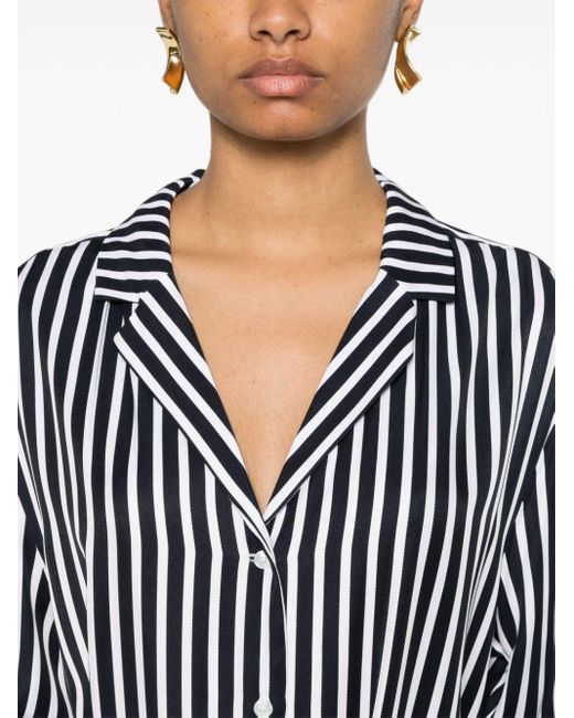 Tommy Hilfiger Black Striped Midi Shirt Dress