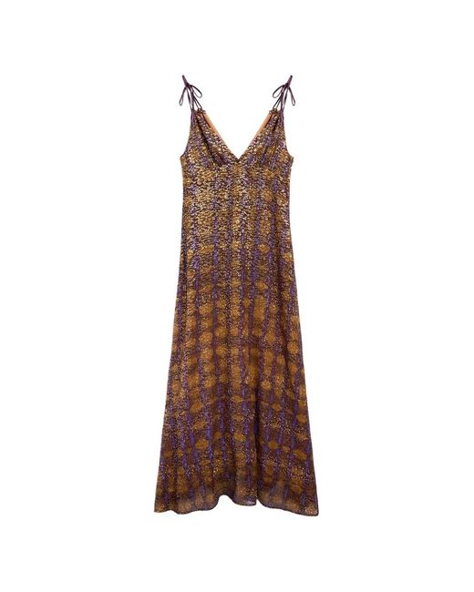 Momoní Brown Robe Dulce En Fil Coupé