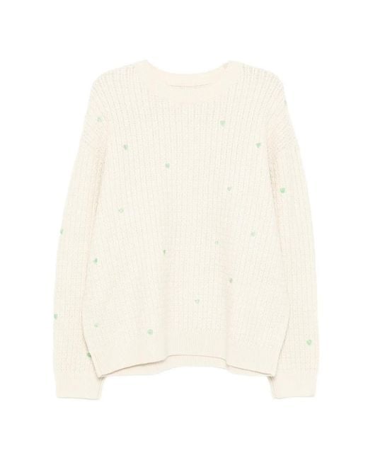 CROQUIS Natural Heart-Embroidered Sweater for men