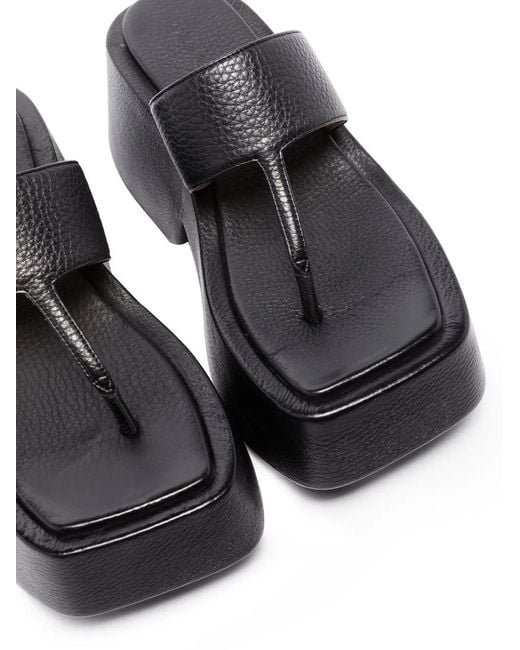 Marsèll Black Flatform Thong Sandals