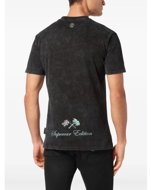 Philipp Plein Black Racing Club T-Shirt for men