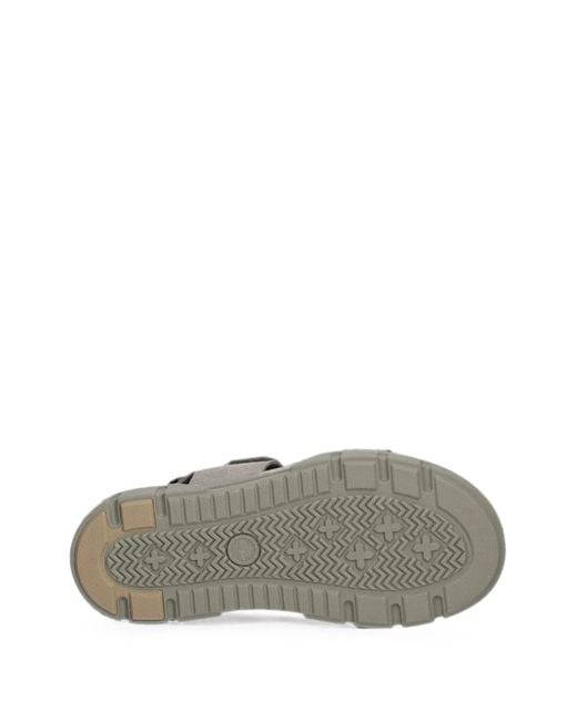 Timberland White Touch-Strap Suede Sandals