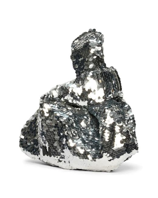 MSGM Multicolor Sequin-Embellished Tote Bag