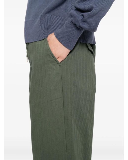 SPORT b. by agnès b. Green Drawstring Straight Trousers