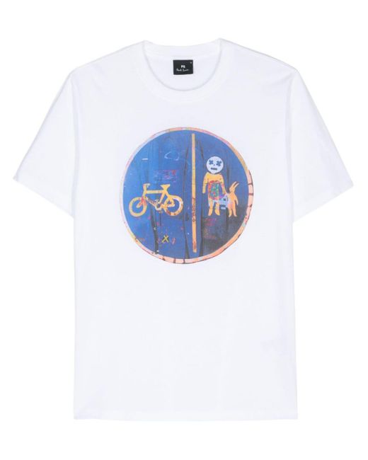 T-shirt à imprimé graphique PS by Paul Smith pour homme en coloris Blue