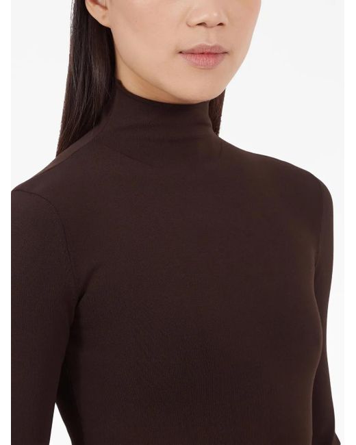 Ferragamo Brown Roll-Neck Cashmere-Blend Jumper