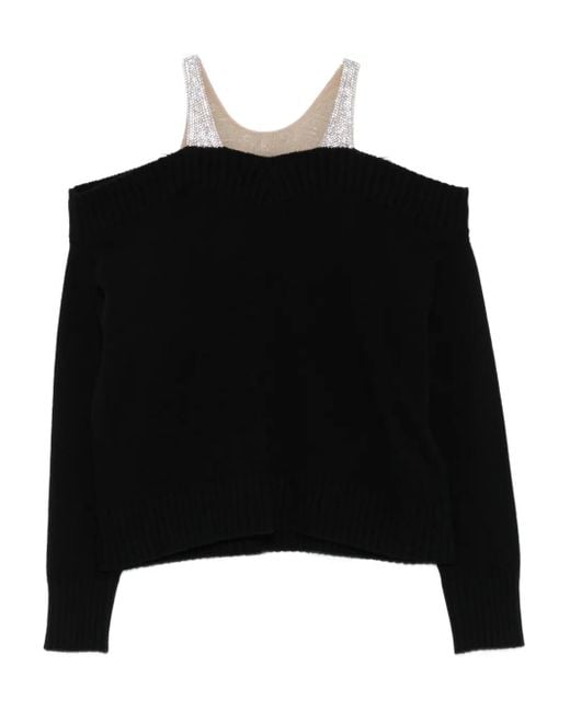 GIUSEPPE DI MORABITO オフショルダー プルオーバー Black