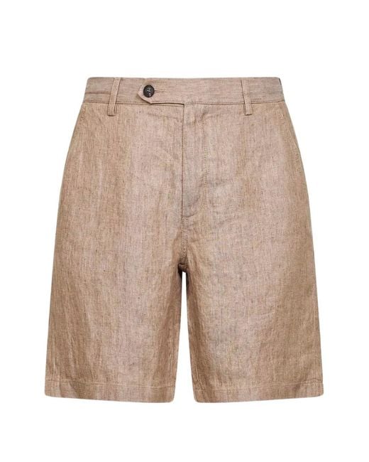 Mc2 Saint Barth Natural Herringbone Bermuda Shorts for men