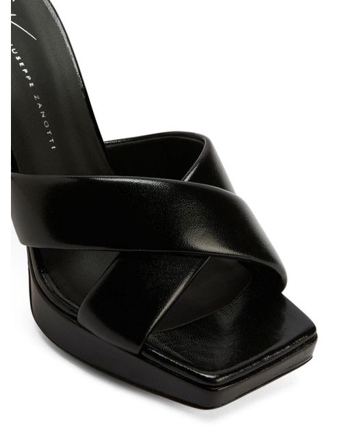 Giuseppe Zanotti Black Stacee 85mm Leather Mules