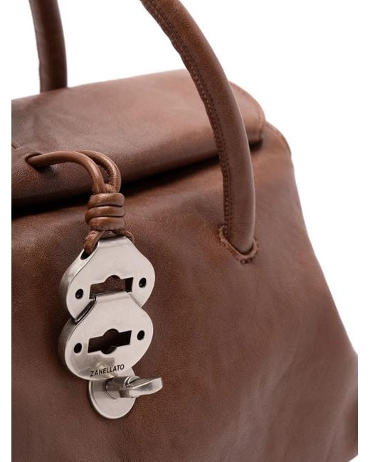 Zanellato Brown Small Dotta Shoulder Bag