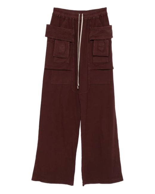 Pantalones Coverall con bolsillos cargo y cordones Rick Owens de hombre de color Purple