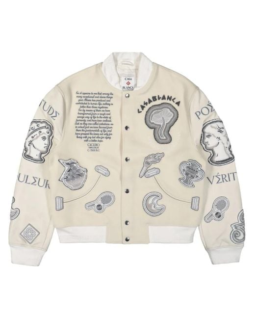 Chaqueta bómber con diseño patchwork Casablanca de hombre de color White