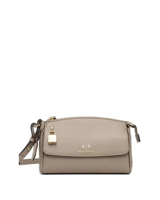 ARMANI EXCHANGE Gray Logo-Detail Cross Body Bag
