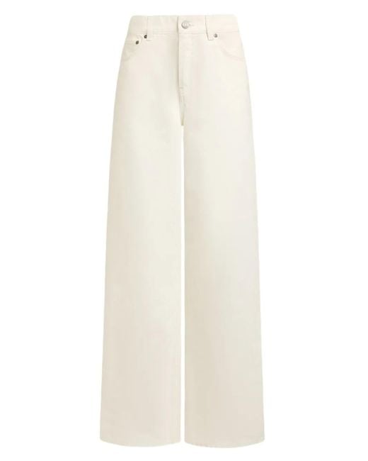 12 STOREEZ White 431 Wide-Leg Jeans